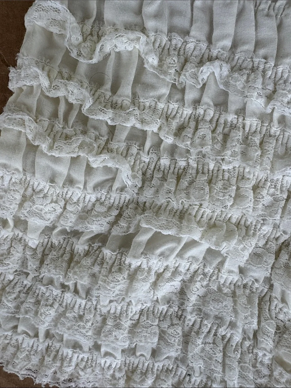 Vintage White Smocked High-Waist Women’s Shorts